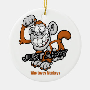 Affe nur ein Junge Keramik Ornament