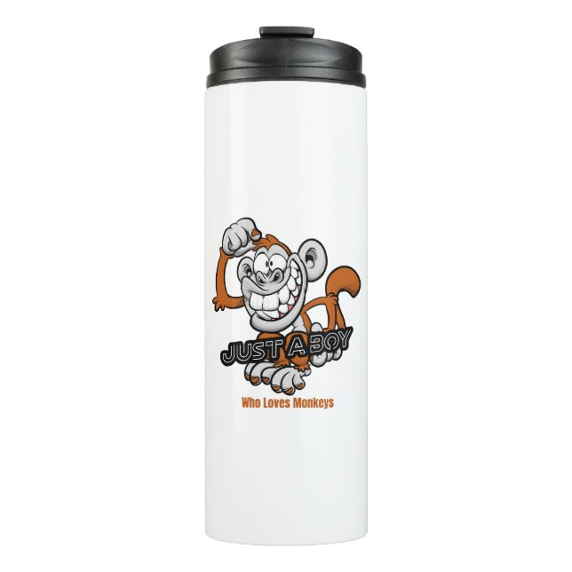 Affe nur ein Junge Thermosbecher (Vorderseite)