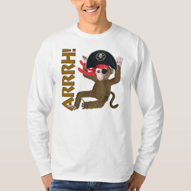 Affe-Pirat T-Shirt (Vorderseite)