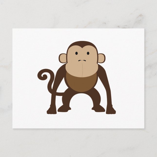 Affe Postkarte (Vorderseite)