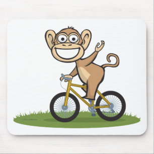 Affe-Radfahrer Mousepad