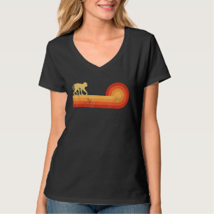 Affe Retro Vintage 60er 70er Sonnenuntergang Säuge T-Shirt