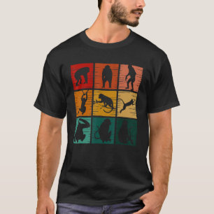 Affe Retro Vintage Wildtier  Für Männer Frauen 2 T-Shirt