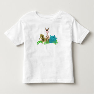 Affe, rosa Giraffe und Hippo Kleinkind T-shirt