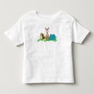 Affe, rosa Giraffe und Nilpferd Kleinkind T-shirt