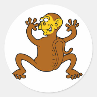 Affe Runder Aufkleber