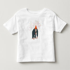 Affe Schimpansen Partying Tiere mit Party Kleinkind T-shirt