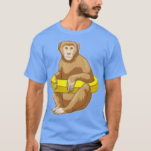 Affe schwimmen Lifebuoy T-Shirt
