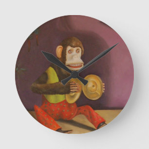 Affe sehen Affen zu tun Runde Wanduhr