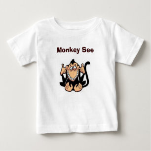 Affe sehen baby t-shirt