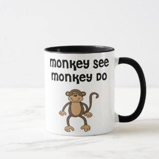 Affe sehen Tasse