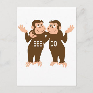 Affe Siehe Affe Do (1) Postkarte