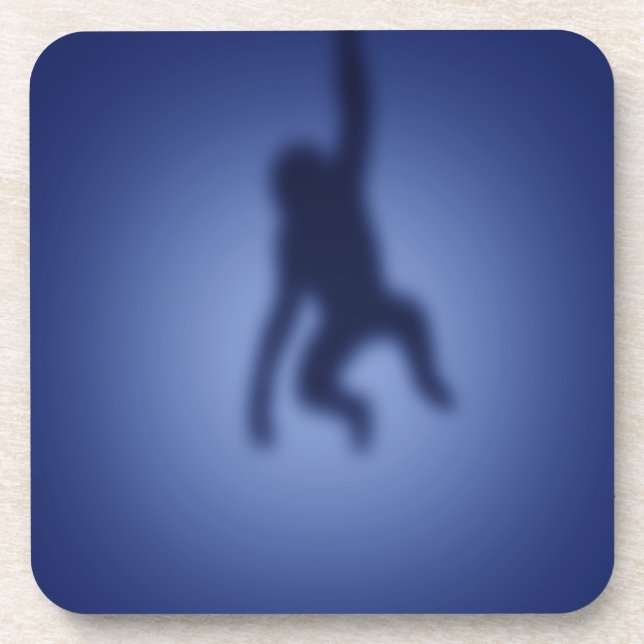Affe Silhouette Getränkeuntersetzer (Vorderseite)