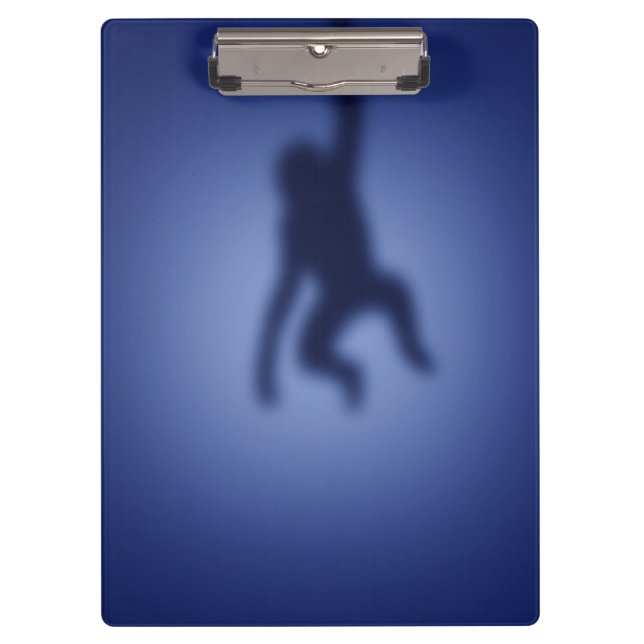 Affe Silhouette Klemmbrett (Vorderseite)