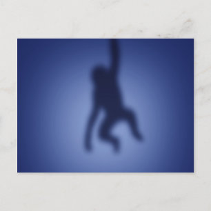 Affe Silhouette Postkarte