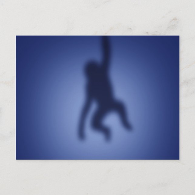 Affe Silhouette Postkarte (Vorderseite)