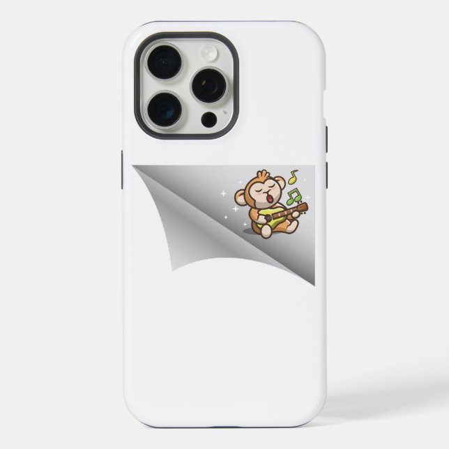 Affe singt unter dem Fleck iPhone Hülle (Rückseite)