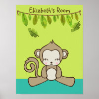 Affe sitzt Niedlich & Kawaii