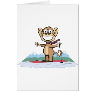 Affe-Skifahren