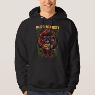 Affe Smart Gorilla Geek Gorilla Hoodie