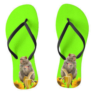 Affe Sonnenblumenflora Flip Flops