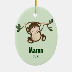 AFFE-SPIEL personalisierte Weihnachtsverzierung Keramik Ornament