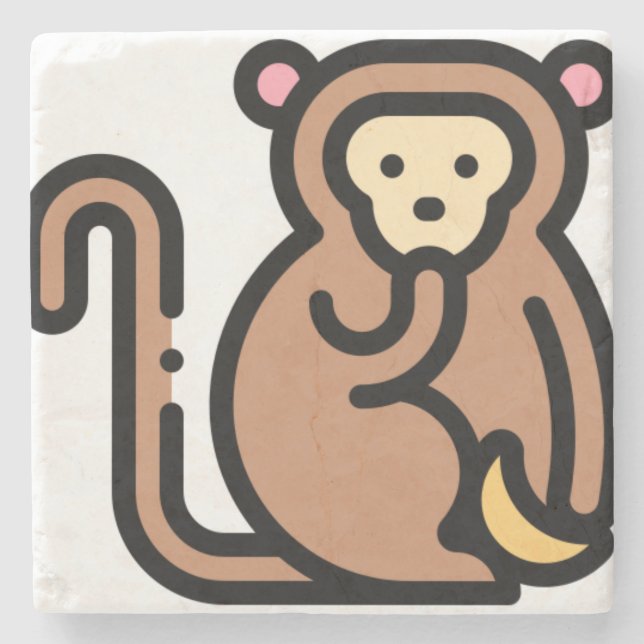 Affe Steinuntersetzer (Vorderseite)
