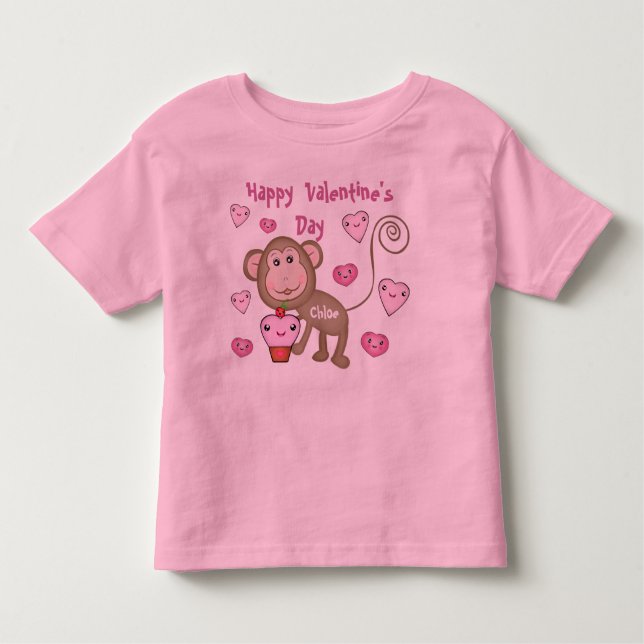 Affe-T - Shirt des Valentines des (Vorderseite)