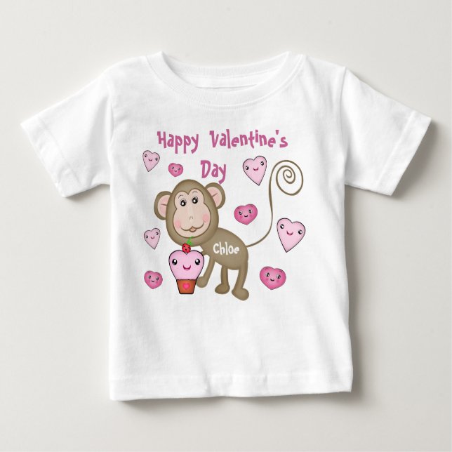 Affe-T - Shirt des Valentines des (Vorderseite)