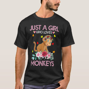 Affe T-Shirt für Frauen Kinder nur ein Mädchen, da