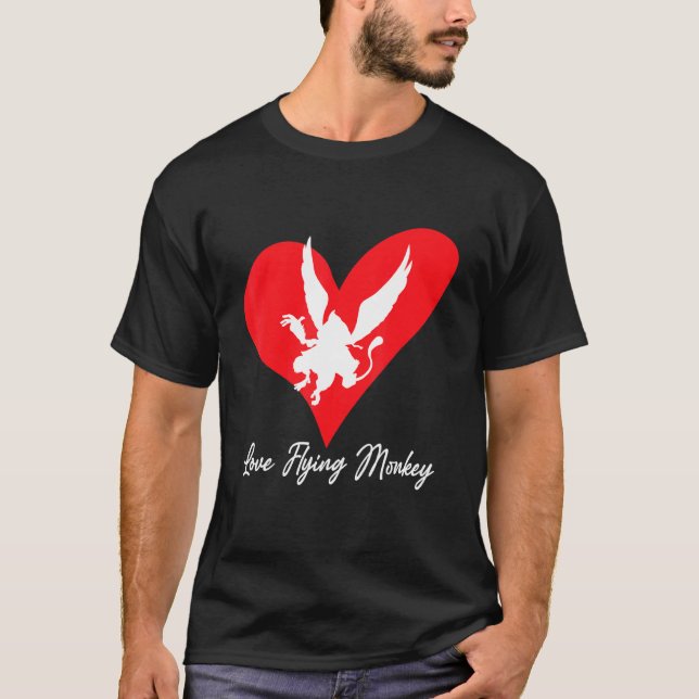 Affe T-Shirts für Männer graue Affen Fliegen 2 (Vorderseite)