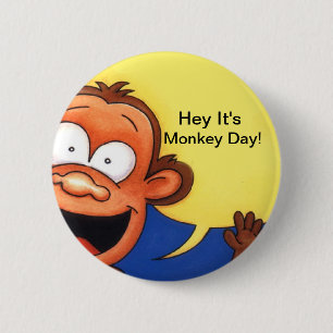 Affe-Tagesknopf Button