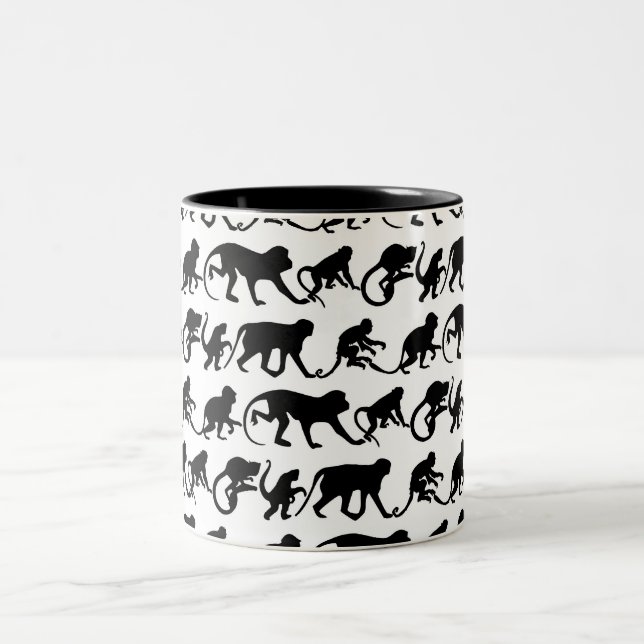 Affe-Tasse Zweifarbige Tasse (Mittel)