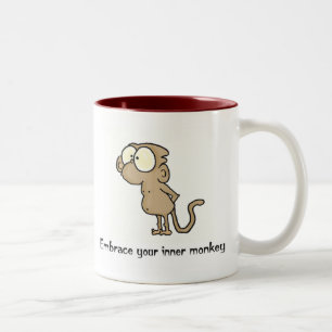 Affe-Tasse Zweifarbige Tasse