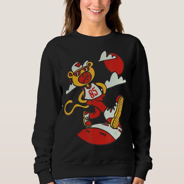 Affe Tough Birthday 5 Jahre Affe Sweatshirt (Vorderseite)
