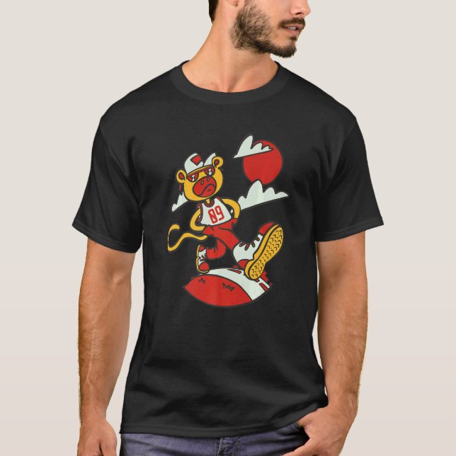 Affe Tough Birthday 9 Years Monkey T-Shirt (Vorderseite)