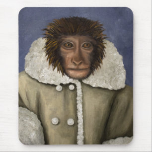 Affe-tragende Jacke Mousepad