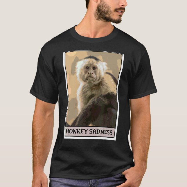 Affe Traurigkeit T-Shirt (Vorderseite)