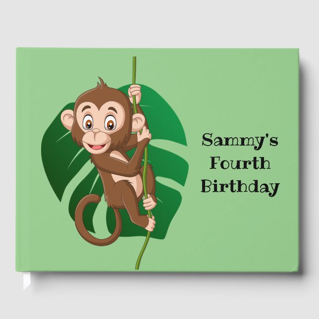 Affe über das Gästebuch "Weinbau" (Vorderseite)