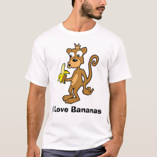 Affe und Banane, i-Liebe-Bananen T-Shirt