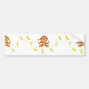 Affe und Bananen Autoaufkleber