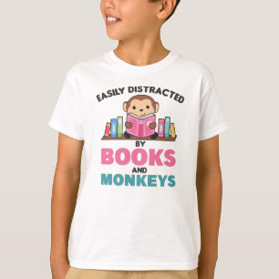 Affe und Bücher Funny Sprichwort mit Buch T-Shirt