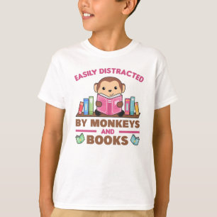 Affe und Bücher Funny Sprichwort mit Buch T-Shirt