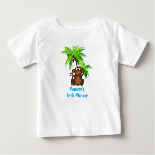 Affe und Palm Tree Zootier Baby T-shirt