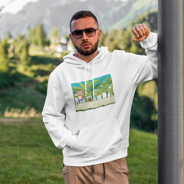 Affe und Schnecke im tropischen Dschungel Hoodie (Von Creator hochgeladen)