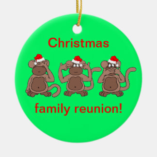Affe Weihnachten Keramik Ornament