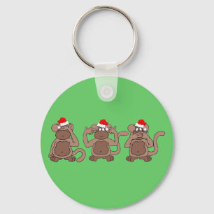 Affe Weihnachten Schlüsselanhänger