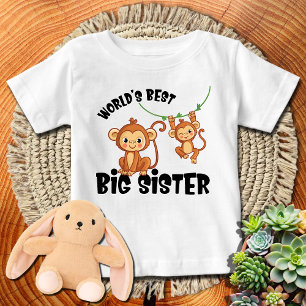 Affe - Weltbeste große Schwester Baby T-shirt