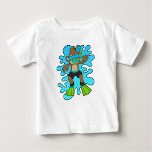 Affe wie Tauchen mit Schnorchel Baby T-shirt