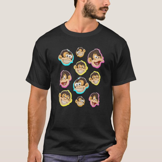 Affe Zoo Animal Chimpanze Affe T-Shirt (Vorderseite)